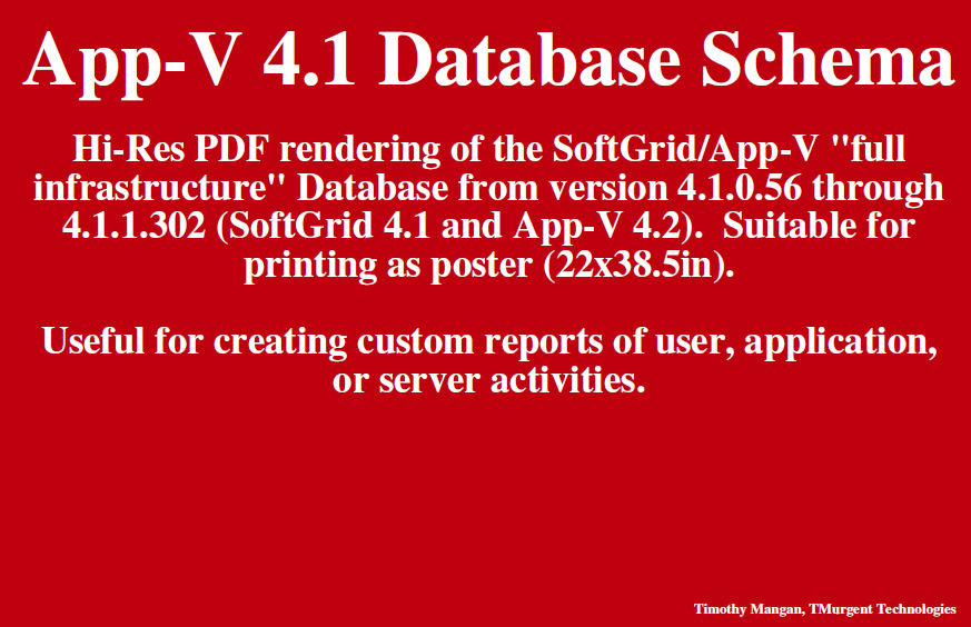 image of App-V 4.1 Schema PDF cover