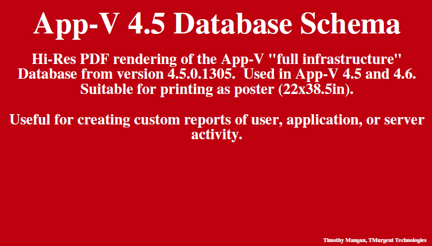 image of App-V 4.5 Schema PDF cover